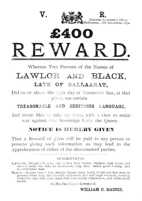 'Government Notice - For Lawlor and Black', c1854, (1902). Artist: Unknown.