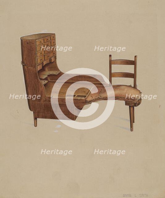 Shoemaker's Bench, c. 1937. Creator: Irving I. Smith.