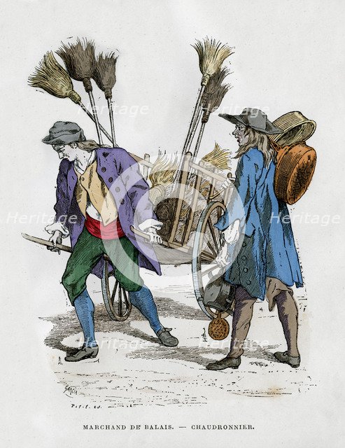 Broom seller and boilermaker, 1882-1884. Artist: Unknown