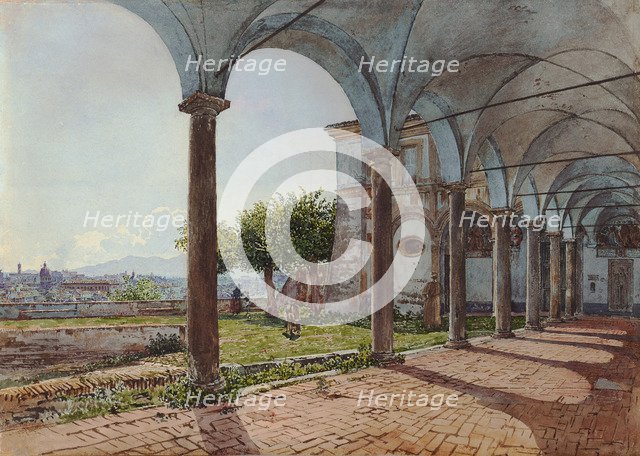 View from Sant'Onofrio on Rome, 1835. Artist: Alt, Rudolf von (1812-1905)