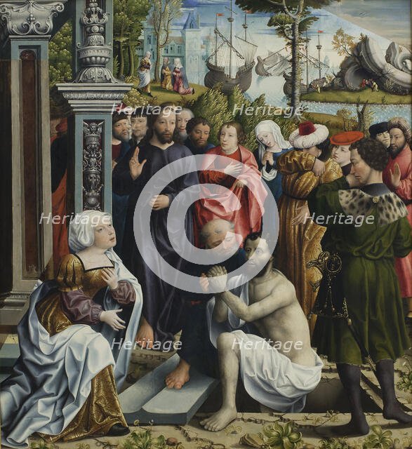 The Raising of Lazarus, 1515-1520. Creators: Master of the Legend of the Magdalen, Lucas van Leyden, Master of the Holy Blood.