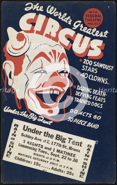 Circus 2, Bronx, New York, [1935]. Creator: Unknown.