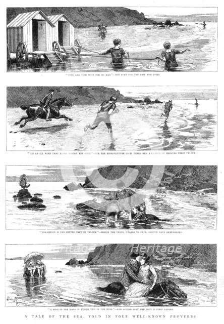 ''A Tale of the Sea told in four well known Proverbs"', 1890. Creator: Unknown.