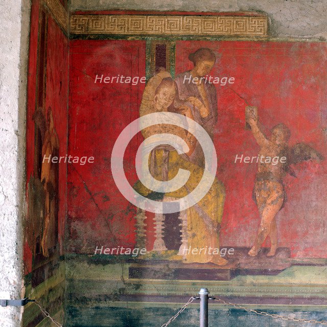 Woman Having her Hair Dressed by a Maid-Servant, 1st Century BC. Creator: Unknown.
