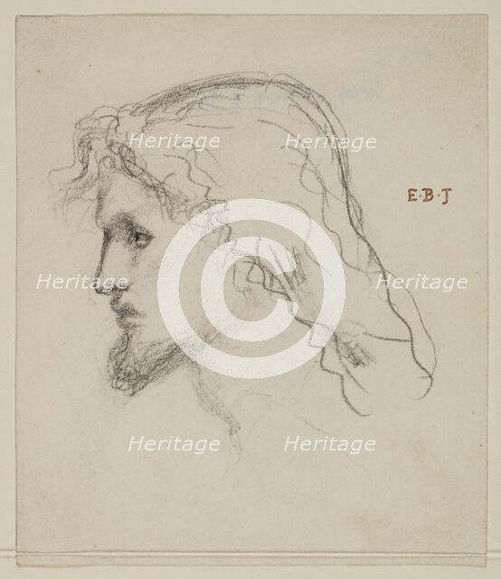 Study for Head of Christ, 1865-67. Creator: Sir Edward Coley Burne-Jones.