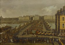 The imperial procession on the way to the coronation ceremony on Dec 2nd, 1804, 1805. Creator: Bertaux, Jacques (1745-1818).