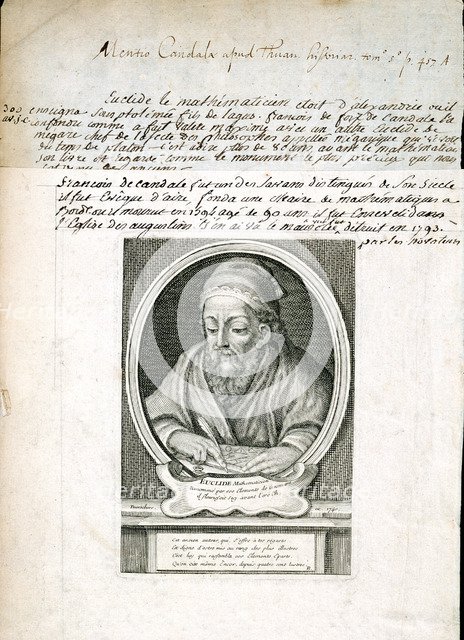 Euclid, Greek mathematician, 1740. Artist: Unknown