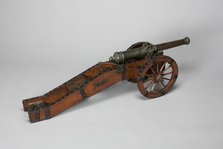 Model Field Cannon with Carriage, Germany, c. 1740. Creator: Unknown.