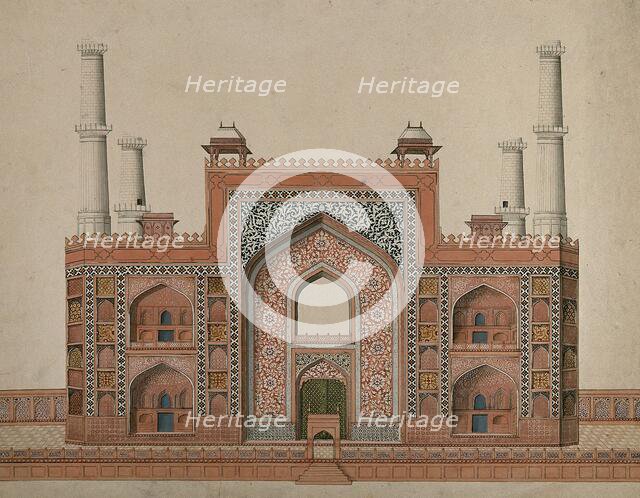 Sikandra, near Agra, Uttar Pradesh: gateway to the mausoleum of the... (between 1800 and 1899?). Creator: Unknown.