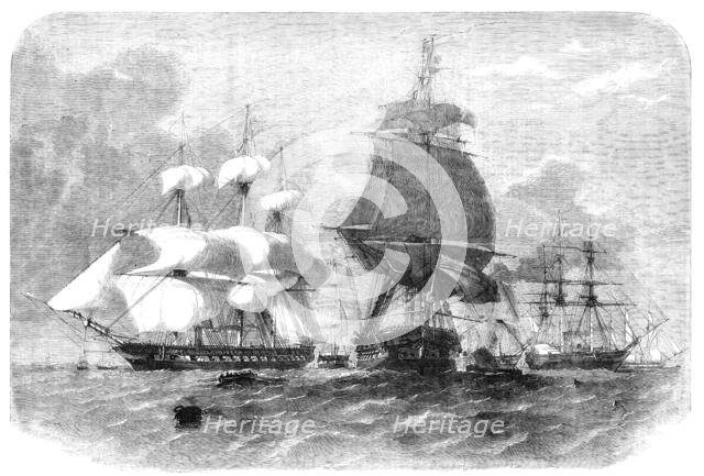 The Baltic Flying Squadron of 1856: Falcon, Harrier, Samson, Imperieuse, Arrogant, Euryalus, Amphion Creator: Unknown.