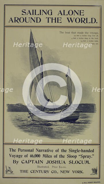 Sailing alone around the world, c1895 - 1911. Creator: Unknown.