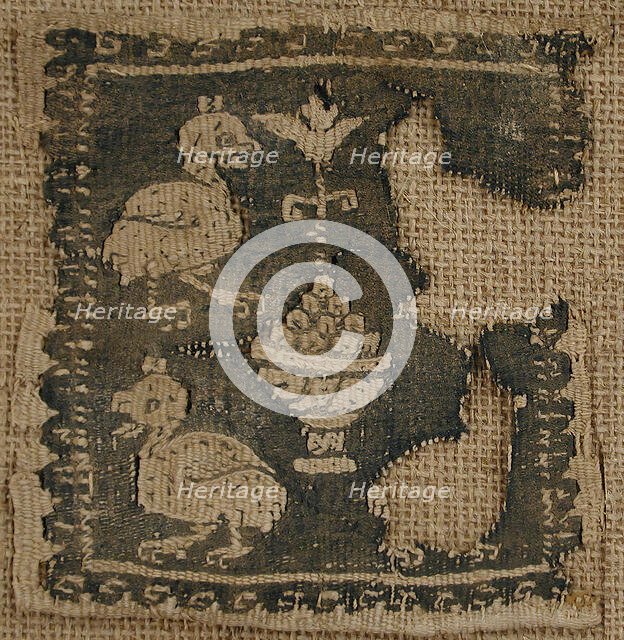 Textile Fragment, Byzantine, 4th-6th century. Creator: Unknown.