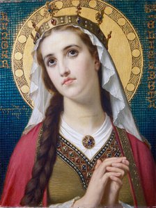 Saint Elizabeth of Hungary, 1879. Creator: Hugues Merle.