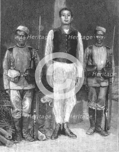 ''The Manipur Rebels; The Senaputty, hanged for Murder of English Representatives', 1891. Creator: Unknown.