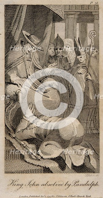 King John absolved by Pandulph (After Henry Fuseli), 1798. Artist: Blake, William (1757-1827)