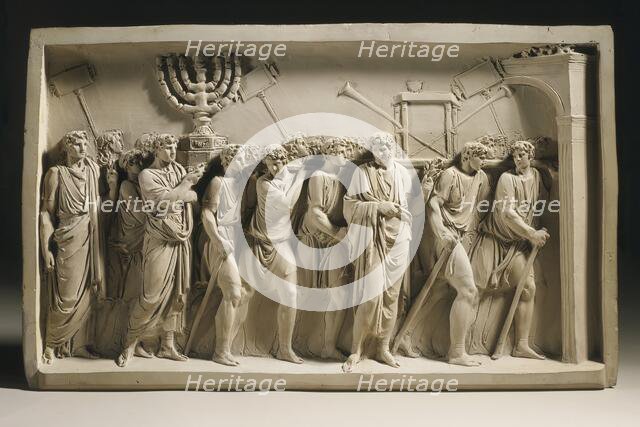 Spoils of the Temple: After a Relief from the Arch of Titus, Rome, c.1791. Creator: Jean Guillaume Moitte.