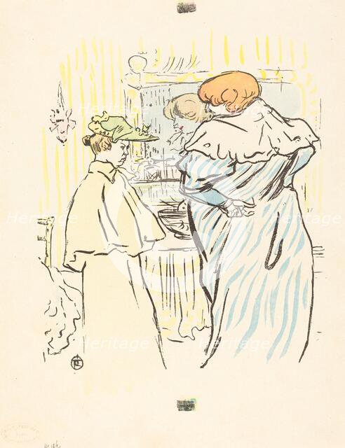 Two Women before a Mirror. Creator: Henri de Toulouse-Lautrec.