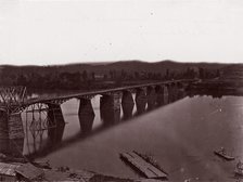 Bridge over Tennessee River at Chattanooga, ca. 1864. Creator: George N. Barnard.