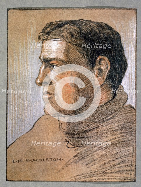Ernest Shackleton, British explorer, c1909. Artist: Unknown