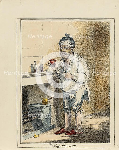Taking Physic, 1800. Creator: Gillray, James (1757-1815).