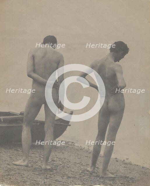 Thomas Eakins and John Laurie Wallace on a Beach, ca. 1883. Creator: Thomas Eakins.