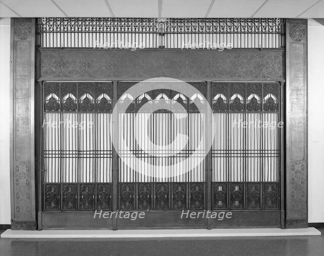 Chicago Stock Exchange Building: Elevator Enclosure Grille T-Plates, 1893/94. Creator: Adler & Sullivan.