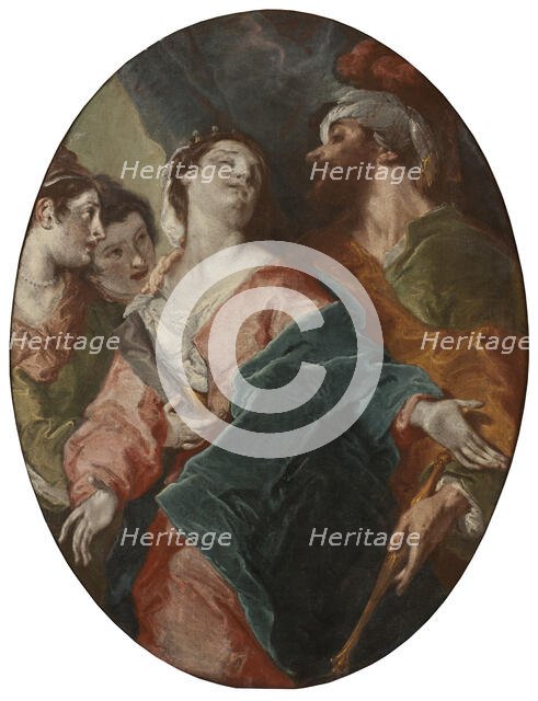 Esther and Ahasuerus, early-mid 18th century. Creator: Giuseppe Bazzani.