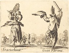 Fracischina and Gian Farina, c. 1622. Creator: Jacques Callot.