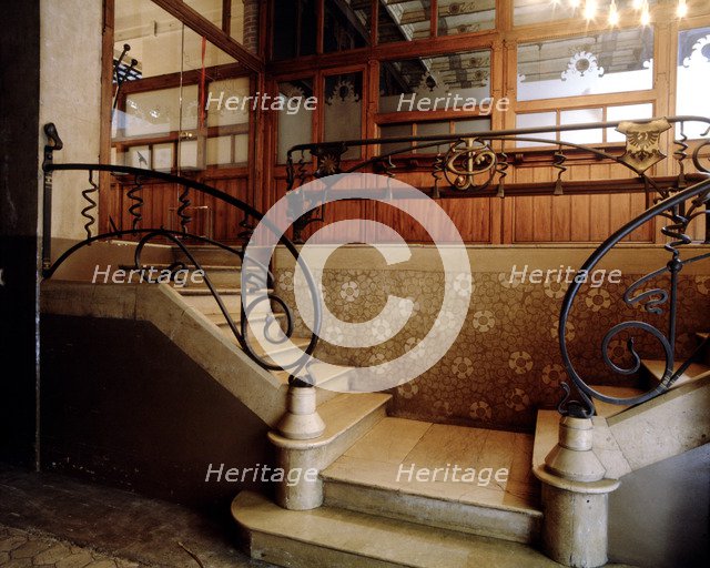 Staircase of the Thomas house in 293 Mallorca street by Lluís Domènech i Montaner, 1895 - 1898, e…