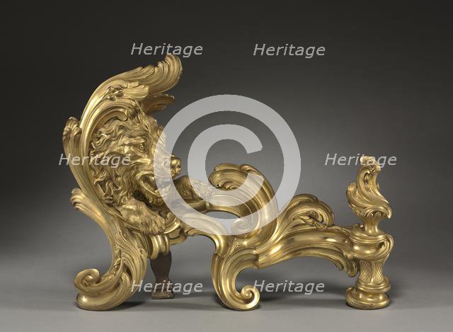 Pair of Andirons (Chenets), 1752. Creator: Jacques Caffieri (French, 1678-1755).