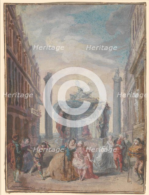 Les fêtes vénitiennes, after 1759. Creator: Gabriel de Saint-Aubin.