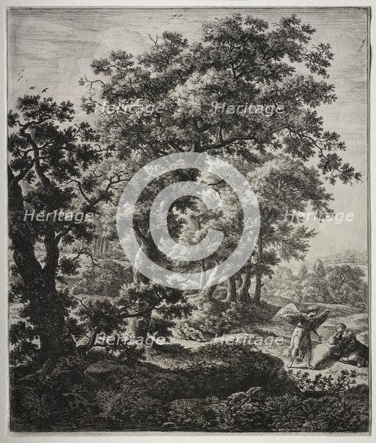 Agar Comforted by the Angel. Creator: Anthonie Waterloo (Dutch, 1609/10-1690).