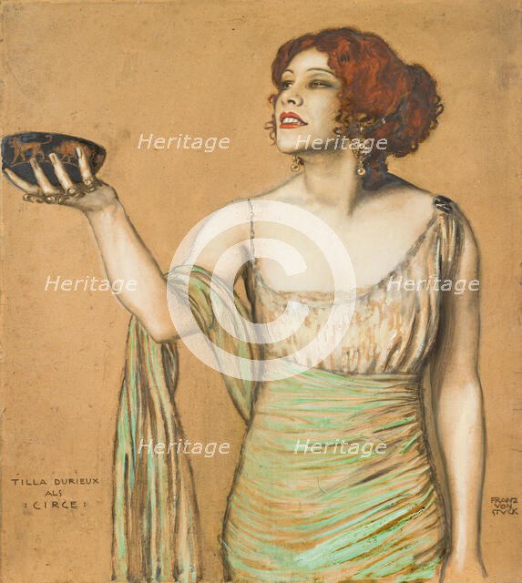 Tilla Durieux (1880-1971) as Circe, 1912. Creator: Stuck, Franz, Ritter von (1863-1928).