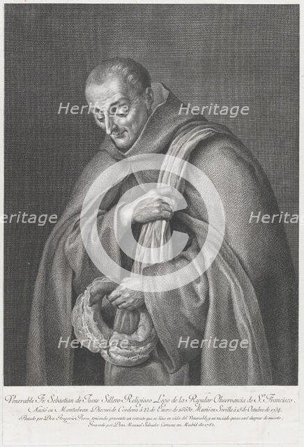 Portrait of the venerable Franciscan Father Sebastian Sillero, 1782. Creator: Manuel Salvador Carmona.