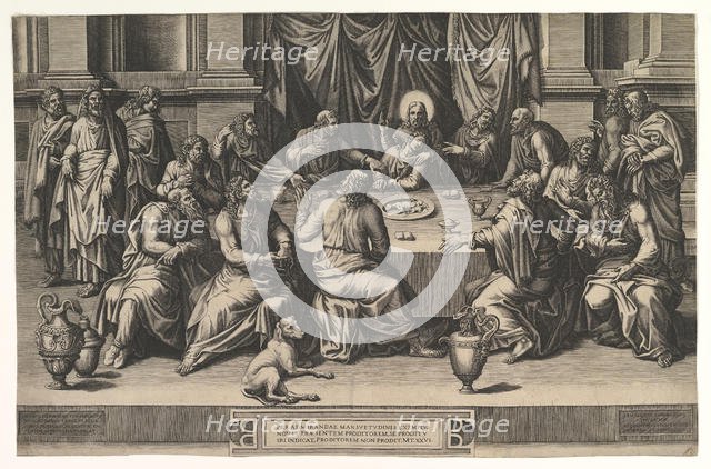 The Last Supper, 1551. Creator: Giorgio Ghisi.