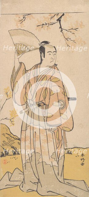 The Actor, 3rd Sawamura Sojuro Holding an Open Fan, ca. 1779. Creator: Katsukawa Shunko.