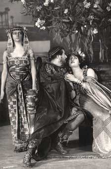 Herbert Beerbohm Tree, Constance Collier and Alice Crawford, English actors, 1907.Artist: FW Burford