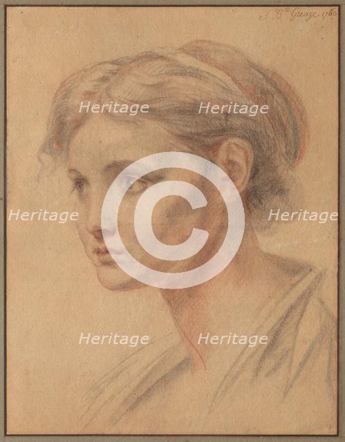 Head of a Girl, 1763. Creator: Jean-Baptiste Greuze (French, 1725-1805).