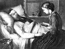 "A Wounded Danish Soldier and his Betrothed," by Madame Jerichau, 1870. Creator: Unknown.