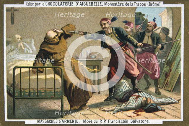 Death of the Reverend Father Salvatore, a Franciscan monk, 1895. Artist: Unknown