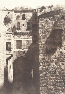 Jérusalem, Maison du mauvais riche, 1854. Creator: Auguste Salzmann.