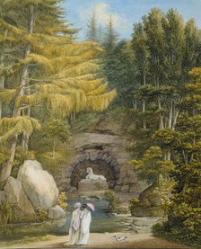 Grotto of the Sphinx in the park at Weimar, 1801. Creator: Georg Melchior Kraus.
