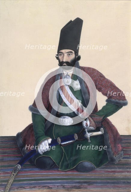 Portrait of Imad Al Dawla, c1860.  Creator: Abu'l Hasan Ghaffari.