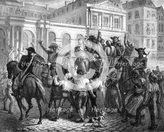 The Duke of Orleans on the way to the guillotine, Paris, 6th November 1793 (1882-1884). Artist: Unknown