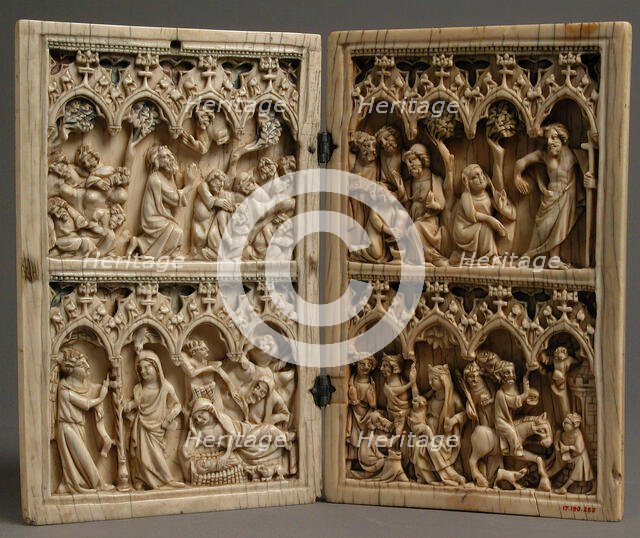 Diptych with Scenes from the Life of Christ, French, 14th century. Creator: Unknown.