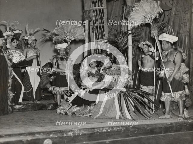Edward Fraction as the Mikado and Mabel Walker as Katisha, 1938. Creator: Unknown.