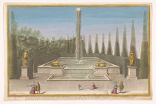 View of the Fontaine du Point du Jour in the garden of Versailles, 1700-1799. Creator: Anon.