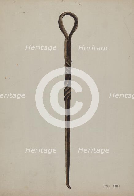 Rope Making Tool, c. 1938. Creator: Emile Cero.
