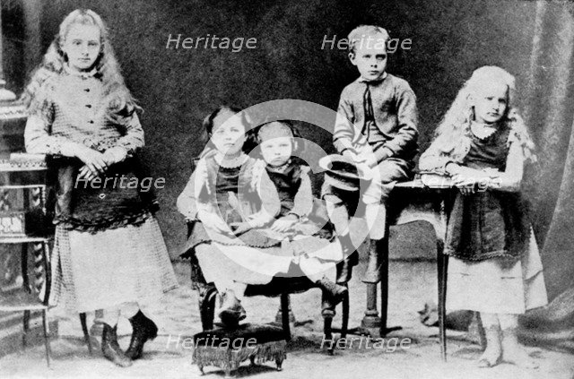 Children of the Sklodowski family, Polish, c1870-1875. Artist: Unknown