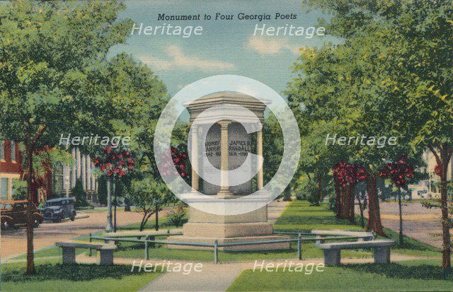 Monument to Four Georgia Poets, 1943. Artist: Unknown